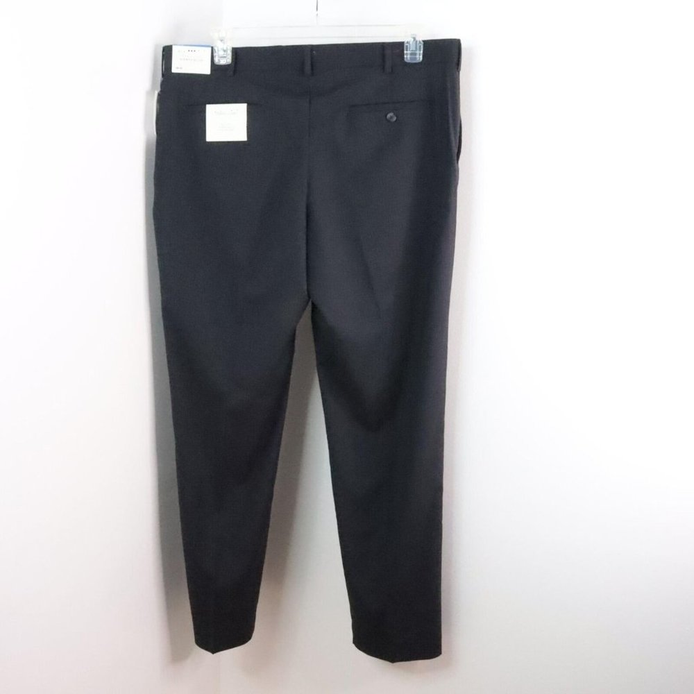New Perry Ellis Portfolio Men's 38x32 Travel Luxe Charcoal Plaid Dress Pants - Picture 4 of 8